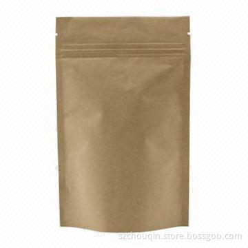 Laminated Kraft Paper Snack Bag, Made of Food Grade Material, Moisture-proof